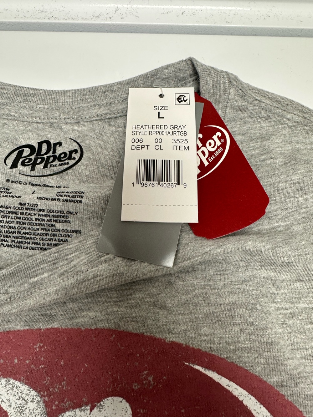 Dr Pepper  T shirt Size L NWT - Picture 3 of 6